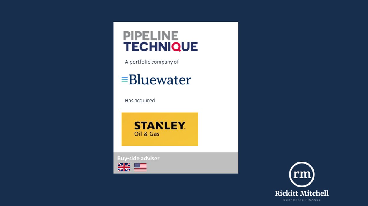 Rickitt Mitchell has advised Pipeline Technique on its acquisition of Stanley Oil & Gas